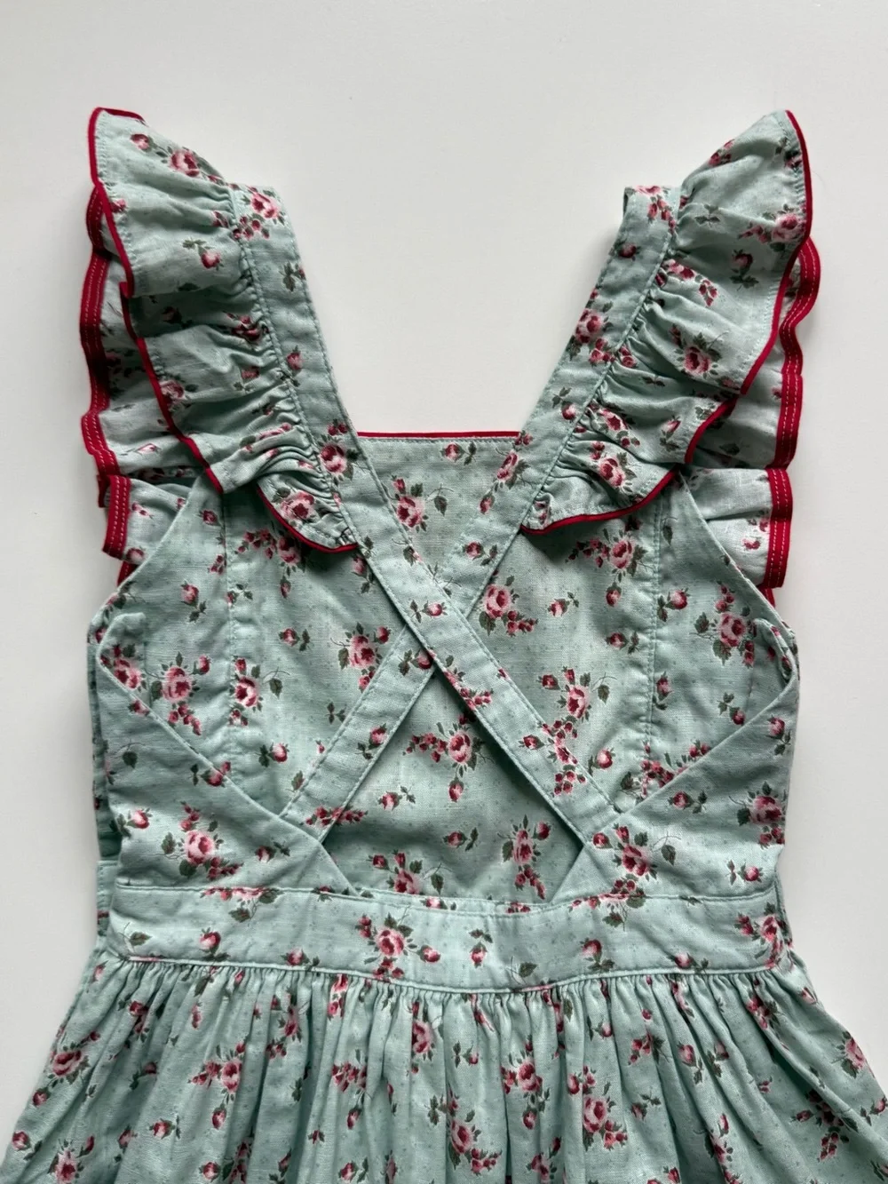 Ralph Lauren Girls Floral Linen-Cotton Dress - Size 6